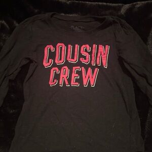 Place Kids Black Long Sleeve 'Cousin Crew' Tee